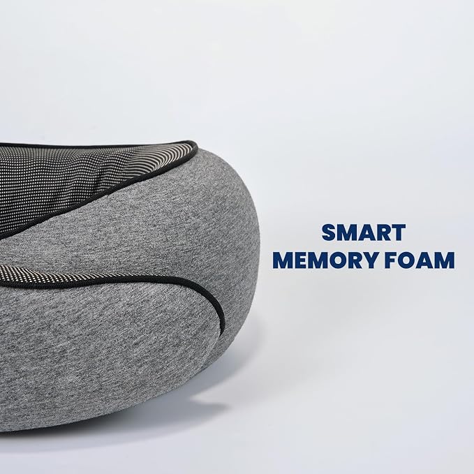 MAX Travel Pillow - High-tech Smart Memory Foam, Breathable Cover Fabric, 360° Ergonomic Support, Easy to Carry in Travel Bag, Ideal Choice for Airplane and Car Travel - Image 4