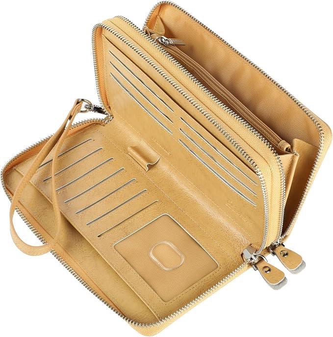 Small Compact Women Wallet RFID Blocking Genuine Leather Bifold Purse with ID Windows - Image 4