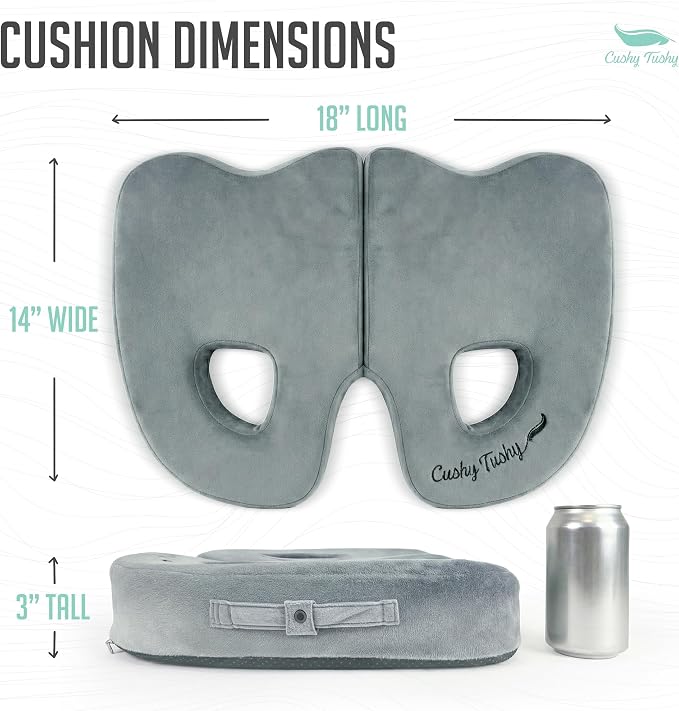Premium Foldable Piriformis Seat Cushion - Piriformis Pain and Sciatic Pain Relief Cushion - for Home & Office Use, Perfect for Travel or Driving - Image 2