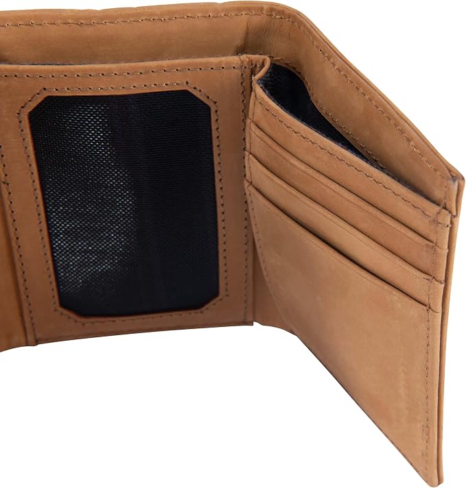 Carhartt Men’s Full Grain Saddle Leather Wallets, RFID Blocking Bifold, Trifold, and Front Pocket Options, Gifts for Men - Image 7