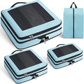 Compression Packing Cubes for Travel, Lightweight Vacation Travel Essentials, Travel Accessories for Suitcase Organizer Bags Set, Durable Luggage Organizer by PREZON