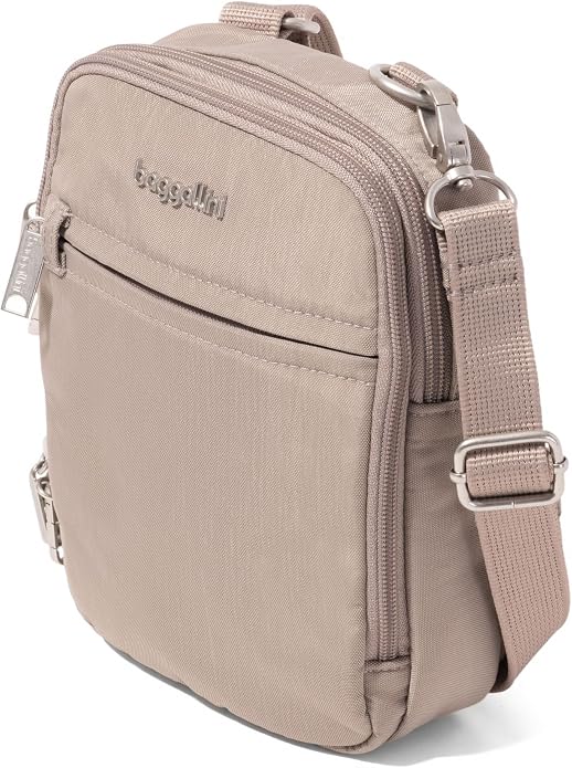 Baggallini Securtex® Anti-theft Mini Everything Crossbody Bag, 6.3"x8.25" Rfid, Locking Zippers & Cut-resistant Strap - Image 7