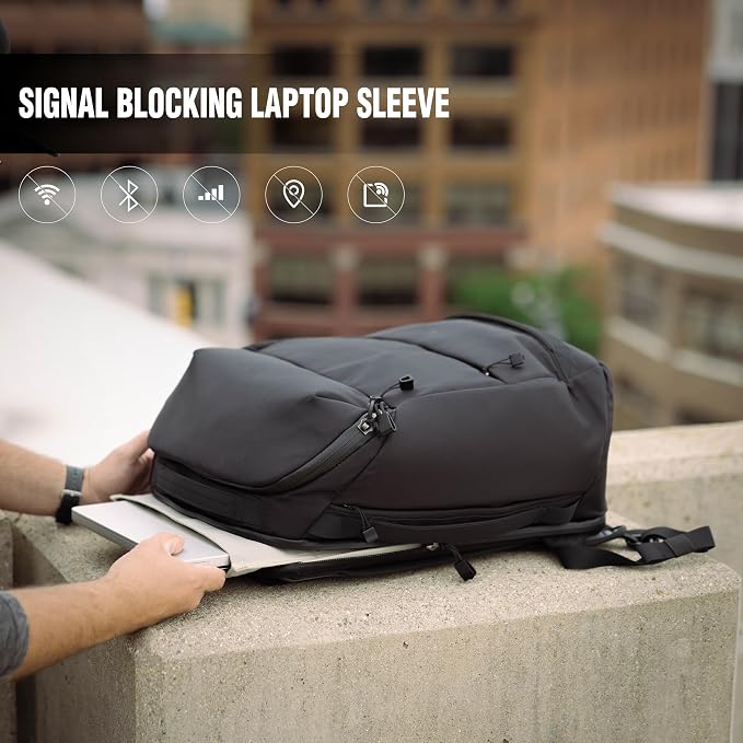 Large Faraday Backpack | Signal-Blocking, Anti-Tracking, Premium Cordura, Water-Resistant, Laptops, 35L Bag, Data Security for Phones, Laptops, Tablets, Passports, and more, Carry-On Luggage - Image 3