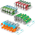 4 Packs Refrigerator Organizers and Storage Width Adjustable Can Organizer for Refrigerator Expandable Soda Can Dispenser for Beer Soda Pop Can Soda Organizer for Fridge Kitchen Pantry Clear by BingoHive