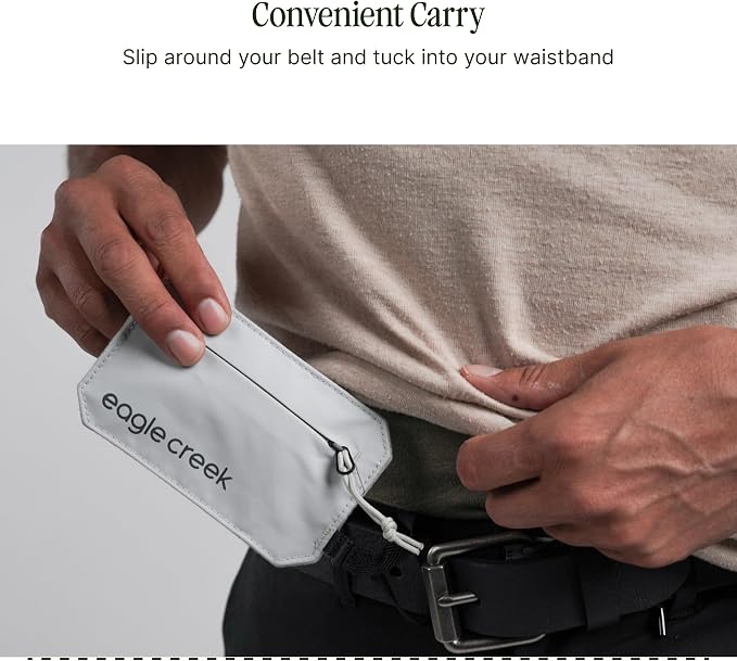 Eagle Creek Undercover RFID Bra Pouch, Storm Grey | Travel Security Pouch with RFID Blocking, Lightweight, Wear Under Clothing, Zippered Passport and Card Holder - Image 5
