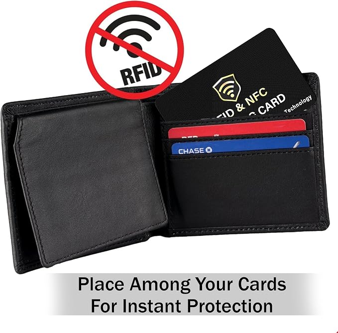 SaiTech IT 5 Pack RFID Blocking Card for Credit Debit ID Card, Black | Slim Anti-Theft Contactless NFC RFID Blocker Protector, Easily Fit into Wallet and Purse, for Men & Women - Image 9