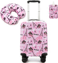 Kid's Luggage Set 16" Hardside Luggage with Spinner Wheels 2 Piece Suitcase Set Girls Carry on Toddler Travel Rolling Suitcase with Neck Pillow Airline Approved by Unknown