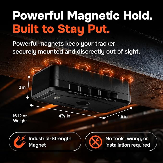 GPS Tracker for Vehicles, No Subscription, No Monthly Fee | 6-8 Months Battery, IP67, Real-Time Location, Speeding Monitoring, Route History, Geofence - Image 4