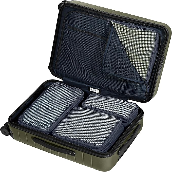 Away Insider Packing Cubes Set of 4, Lightweight Travel Luggage Organizers | 4-Piece Packing Cube Set for Suitcases, Carry-On Bags & Luggage, Lightweight Travel Organizers for Packing, Navy Blue - Image 3