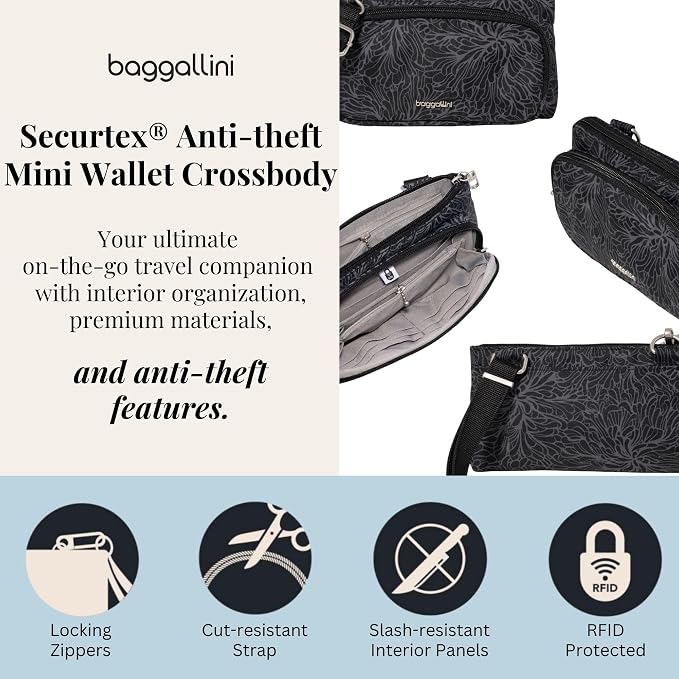 Baggallini Classic Anti-Theft Mini Wallet Crossbody - Image 3