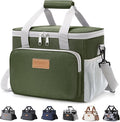 Lifewit Medium Lunch Bag, Insulated Lunch Box, Soft Cooler Cooling Tote for Adult Men Women, Gray and Green 12-Can (9L) by Lifewit