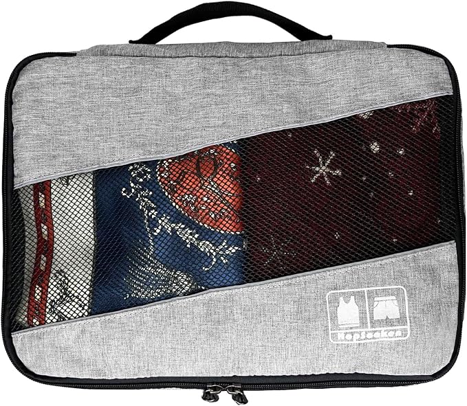 5 Set Packing Cubes for Travel Large Suitcase Luggage Organizer Bags Travel Accessories Vacation 4 Cubes 1 Laundry Pouch Bag - Image 5