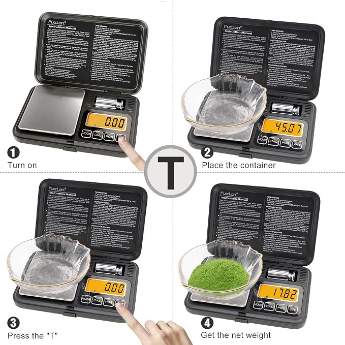 Fuzion Digital Pocket Gram Scale 200g/0.01g with 50g Calibration Weight | Easy Calibration, Tare and PCS, Mini Scale Grams Ounces Grains for Jewelry, Coins, Powder, Herbs, Spices (Battery Included) - Image 5
