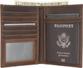 Polare Luxury RFID Blocking Leather Passport Holder Travel Wallet For Men and Women (Dark Brown) by polareoriginal