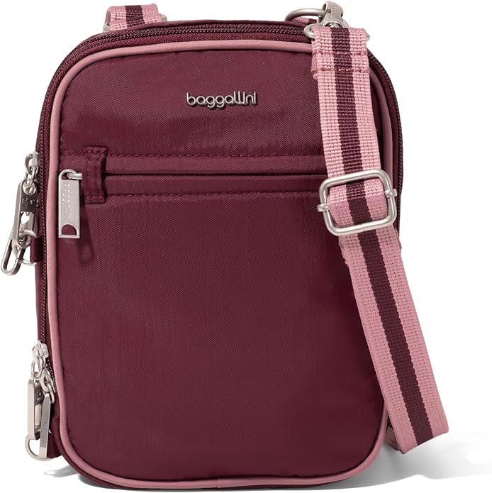 Baggallini Securtex® Anti-theft Mini Everything Crossbody Bag, 6.3"x8.25" Rfid, Locking Zippers & Cut-resistant Strap by baggallini