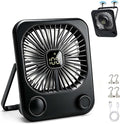 5000mAh Magnetic Cruise Ship Approved Fan,Up to 18H Adjustable Travel Fans with 100-Speed,LED Display 4 Magnetic Hooks,Ultra-Slim USB Rechargeable Portable Fan,Cruise Essentials 2026 for Travel by NOVALUNAE