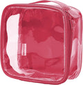 Clear TSA Approved 3-1-1 Travel Toiletry Bag for Carry On/Quart Size Transparent Liquids Pouch for Airport Security/Reusable See Through Vinyl & PVC Plastic Organizer Men Women (Burgundy) by EzPacking