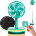 VENTY Portable Fan - Wireless Battery Operated Fan - 4 Speeds - LED Lighting - Carry Case & Remote Control - Cruise Travel - Outdoor Travel RV Power Bank With USB-C Port (Mint with Case) by VentyFan