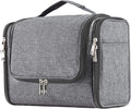 Buruis Hanging Toiletry Bag for Women and Men, Cosmetic Bag, Oxford Gray | Honeycomb Nylon Design, Large Capacity, Dual Zippers, Sturdy Hanging Hook, Full-Size Toiletry Storage, Cosmetic Essentials by KeepYourBathroomKitchenandHomeOrganized