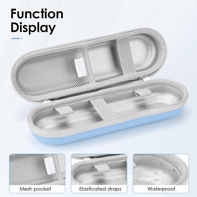 Electric Toothbrush Case Compatible with Oral B/Oral-B Pro/Philips Sonicare | Fit AquaSonic, Travel Toothbrush Shell, Hard Protective Portable Bag, Storage for Brush Heads & Accessories, Waterproof - Image 3
