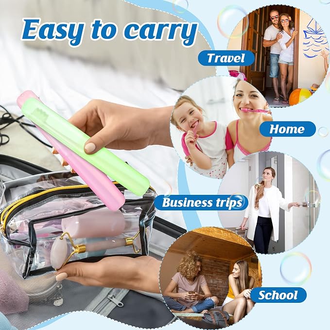 Jeyiour 120 Pcs Travel Toothbrush Holder Bulk Multiple Portable Toothbrush Case Storage Plastic Breathable Toothbrush Travel Containers for Trip Camping Home Outdoor(Classic Style) - Image 3
