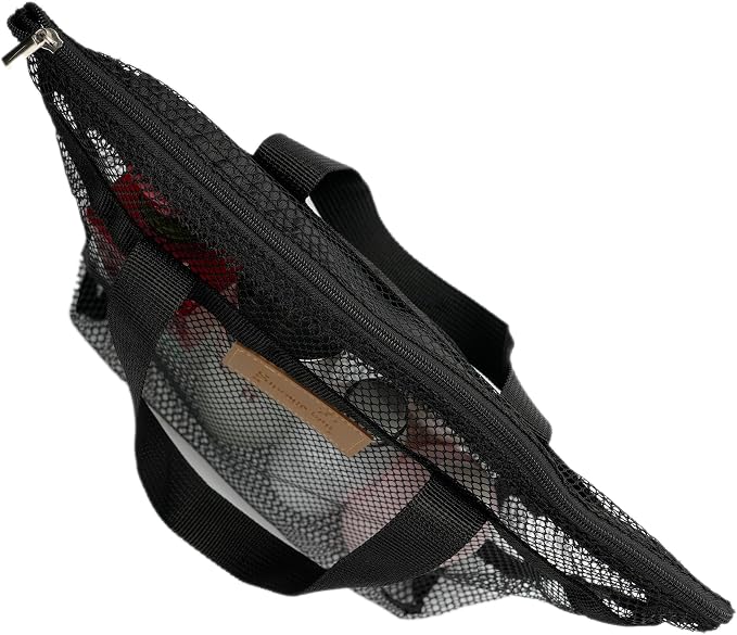 Mesh Shower Caddy Bag Portable Hanging Toiletry and Bath Organizer with Zipper for Travel, Gym, Camping, College Dorms, Beach - Image 3