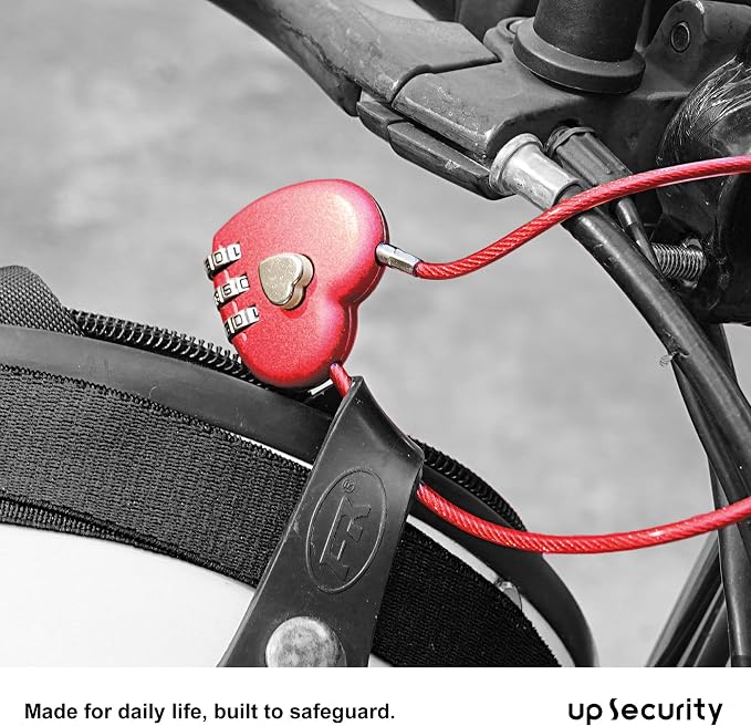 Small Combination Lock, Cable Locks with Combination, Cute Padlock with Code, Long Combo Cable Padlock for Luggage, Suitcase, Cabinet, Pool Gate, French Fridge Door, Motorcycle Helmet - Image 6