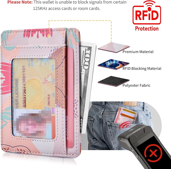 Travelambo Front Pocket Minimalist Leather Slim Wallet RFID Blocking Medium Size - Image 2