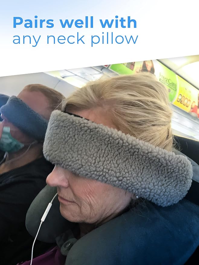 SeatSleeper Travel Pillow Alternative Stops Bobbing | Airplane Head Straps and Car Support Head Band | Travel Upright with Less Neck Strain | Super Comfy, Small & Compact - Image 4