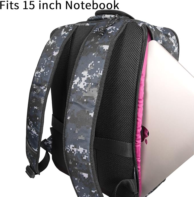 Underseat Carry-On Backpack Luggage Lightweight Casual Laptop Backpack 15.6-inch Travel Commute Gym Sport Daypack 21L, Digi Camo - Image 2