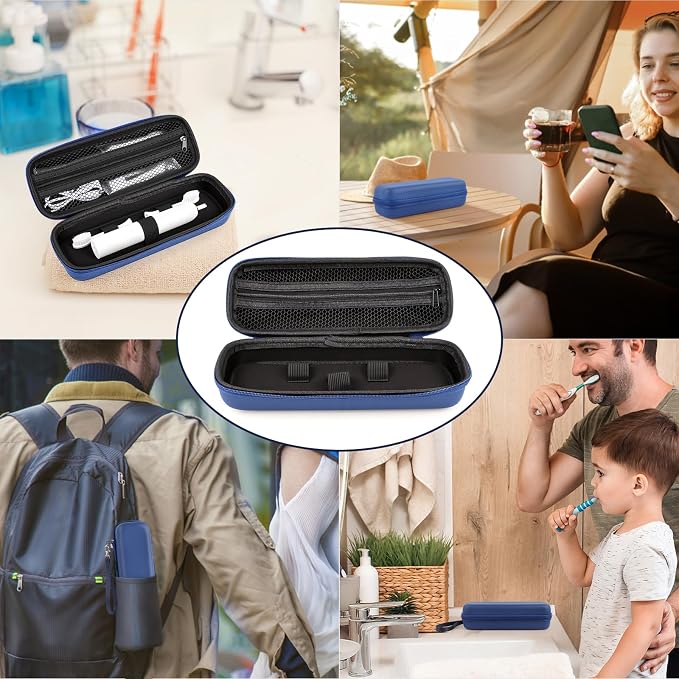 Hooqict Toothbrush Travel Case for Oral-B/Oral-B Pro/iO Electric Travel Toothbrush Case Holder with Mesh Pocket for Traveling, Camping, School, Business, Protective Storage Containers - Image 6