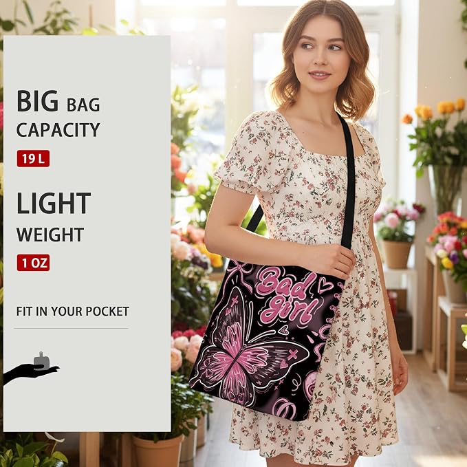 BeeGreen Reusable Grocery Shopping Bag -Travel Tote Bag - Foldable Compact Sturdy Bags - Image 5