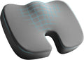 Skechers Memory Foam Seat Cushion,Office Chair Cushion for Tailbone Pain Relief,Butt Pillow for Office Chair,Car seat Cushion,Computer Desk,Long Sitting Office Workers,and Car Drivers,Grey by Unknown