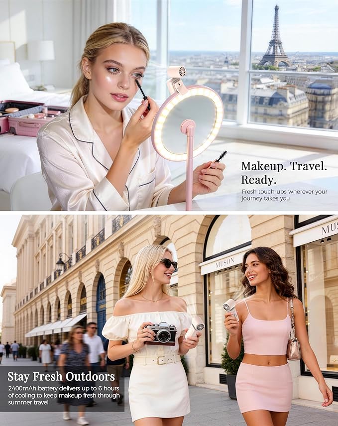 Hotsales Clip-On Portable Fan for Strollers, Handheld Turbo Fan for Travel | Small But Mighty Mini Fan, Detachable 360° Rotating Clip, LED Display, Rechargeable, Summer Outings, Gifts For Women And Men - Image 6