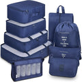 Mossio 9 Set Packing Cubes with Shoe Bag & Electronics Bag - Luggage Organizers Suitcase Travel Accessories by Mossio