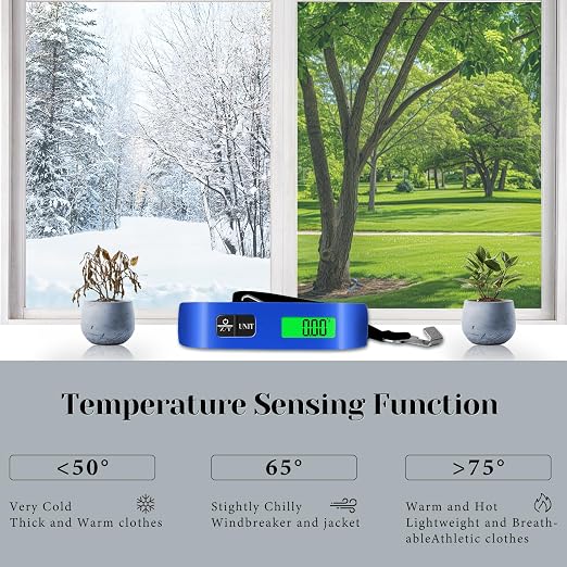 Luggage Scale, 110lb/50kg Portable Luggage Weight Scale, Blue | Unit Conversion,Automatic overload,Low battery warning modes,LED Display,for Weighing Luggage, Backpacks, Fruits and Pets - Image 7