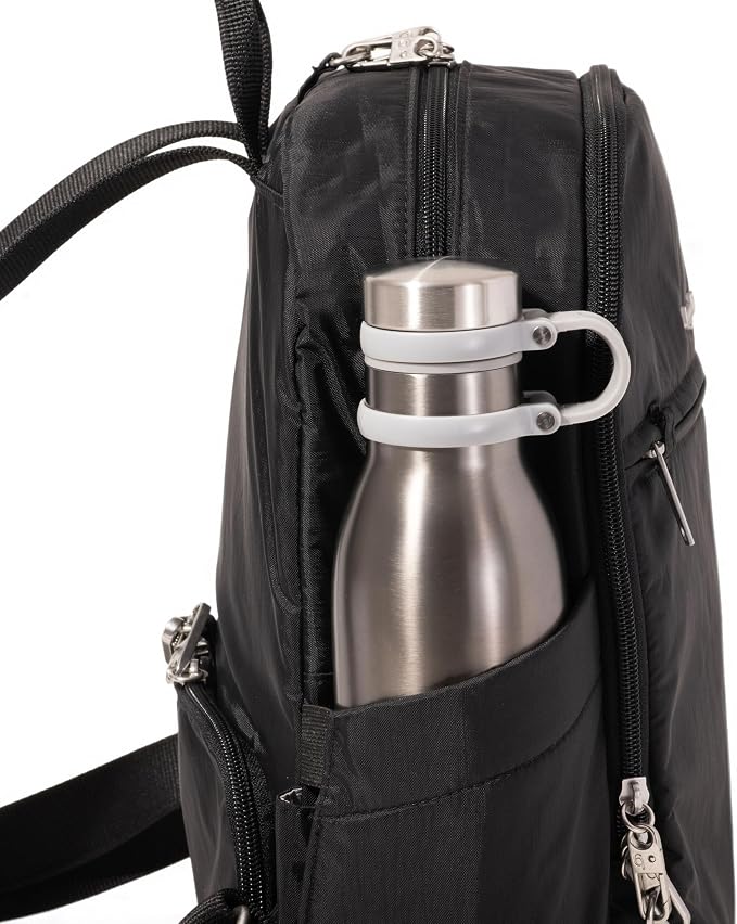 Securtex Anti-Theft Getaway Backpack - 9.4"x13"x5" Travel Safe Bag w/Locking Zippers, Slash-Resistant, RFID - Image 12