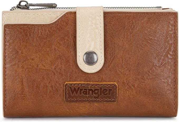 Wrangler Wallet for Women Bifold Card Holder with Zipper and ID Window by Wrangler%C2%AE