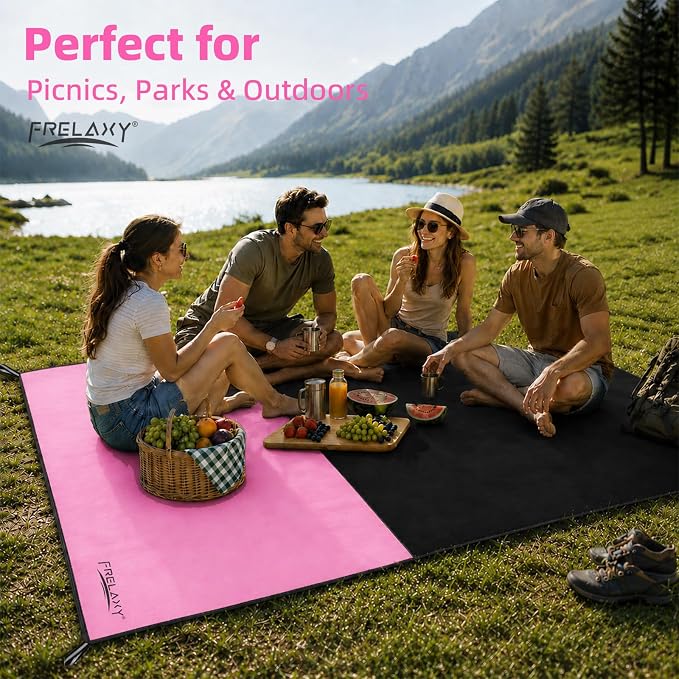 Frelaxy Pocket Picnic Blanket, Waterproof Blanket for Beach Festival | Lightweight compact design, Multi-use outdoor blanket, Waterproof & sandproof material, Easy to carry, Picnic, Camping - Image 5