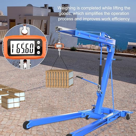 1000kg Digital Crane Scale & Hanging Scale - Aluminium House Stainless Steel Handle| Multi-Use for Gym, Hunting, Travel (Luggage), Farming, Fishing | High-Precision LCD Display, Orange - Image 2