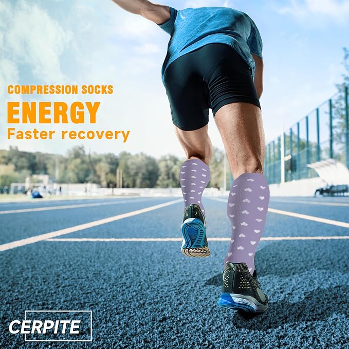 bropite Compression Socks For Women&Men,6 Pairs 20-30 mmHg Knee-High Socks | Support for Running,Nurses,Travel,Flying and pregnancy,better circulation,swelling relief,unisex all-day comfort for activity - Image 7
