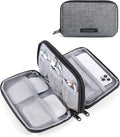 BAGSMART Electronics Travel Organizer for Cords Chargers Phones, Grey | Travel Essentials, Tech Organizer Pouch, Cord organizer bag for Cables, Compact Travel Accessories by BAGSMART