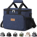 Lifewit Medium Lunch Bag, Insulated Lunch Box, Soft Cooler Cooling Tote for Adult Men Women, Dark Blue 12-Can (9L) by Lifewit