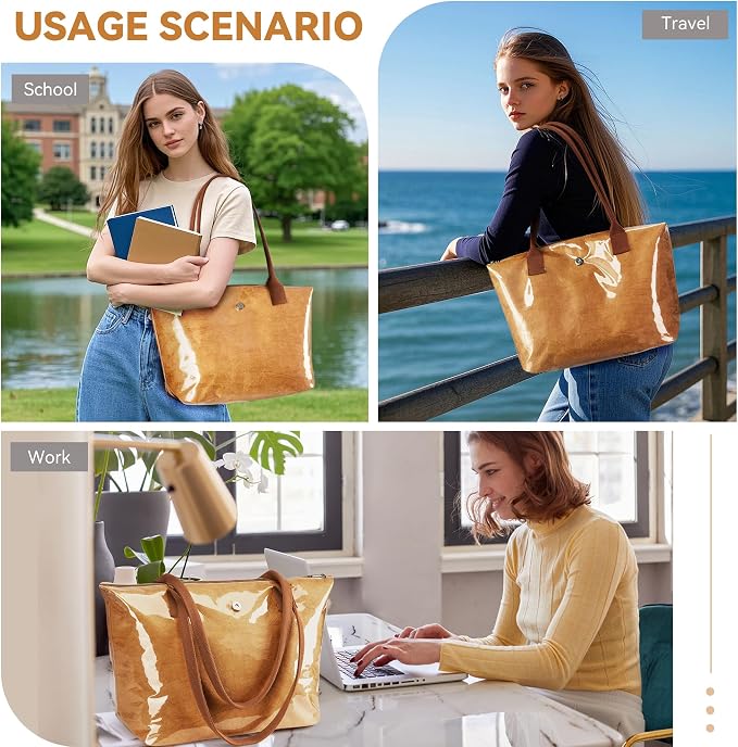 KALIDI Tote Bag for Women Nylon Top-Handle Purse,Large Capacity Shoulder Hobo handBag with Zipper Leisure Foldable Weekend - Image 7