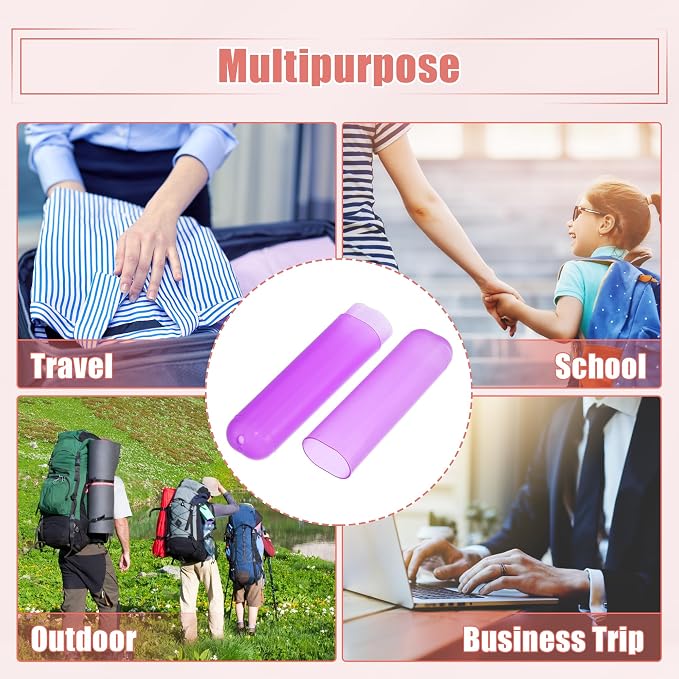 VOCOSTE 2Pcs Travel Toothbrush Case, Purple | Moisture-Proof Keeps Brush Fresh, Compact for Tight Bags, 2-Pack for Sharing, Essential for Couples - Image 3