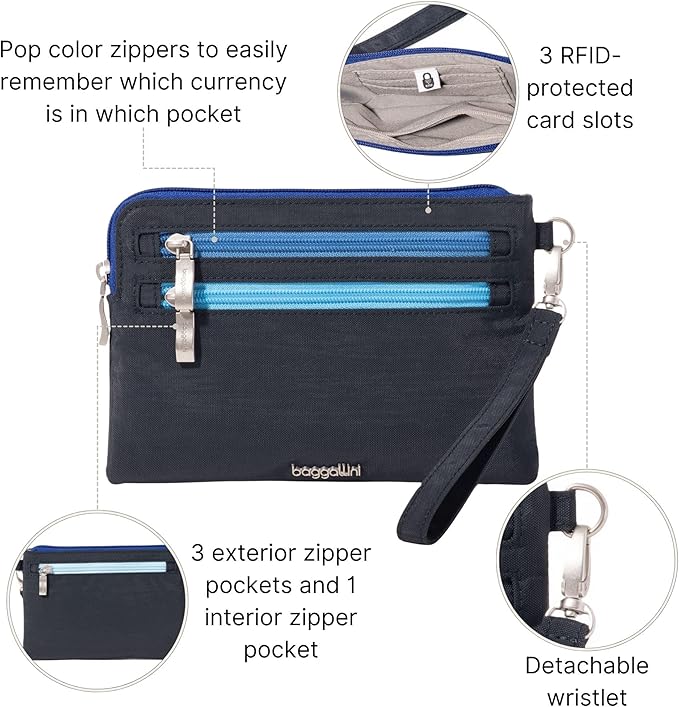 Baggallini Women's Rfid Currency Organizer Wristlet - Image 2