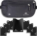 Alpine Rivers Money Belt for Travel - RFID Hidden Wallet, Onyx Black | Triple-layer RFID shielding, hidden passport holder and waist wallet, 7 card sleeves included, fits 26-56 inch waists by AlpineRivers
