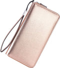 Small Compact Women Wallet RFID Blocking Genuine Leather Bifold Purse with ID Windows by Lavemi