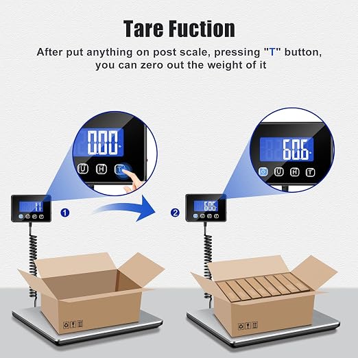 660 lb Shipping Scale with Large LCD Display, Heavy Duty Postal Scale, 7 oz Accuracy, Digital Package Scale for Warehouse, Freight, Industrial and Home Business - Image 5