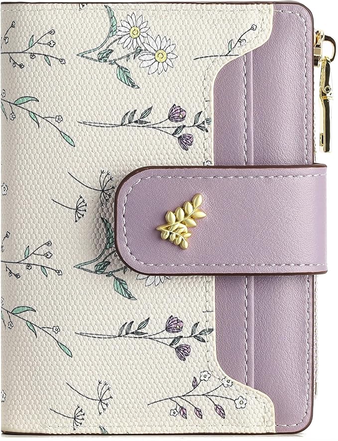 GAEKEAO Small Wallets for Women RFID Blocking Leather Bifold Zipper Pocket Wallet Credit Card Holder with ID Window - Image 7